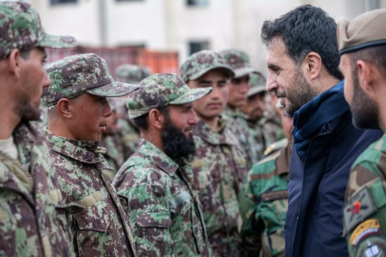 Afghan Defense Minister Asadullah Khalid meets with National Army trainees eiqreieiqxqkrt